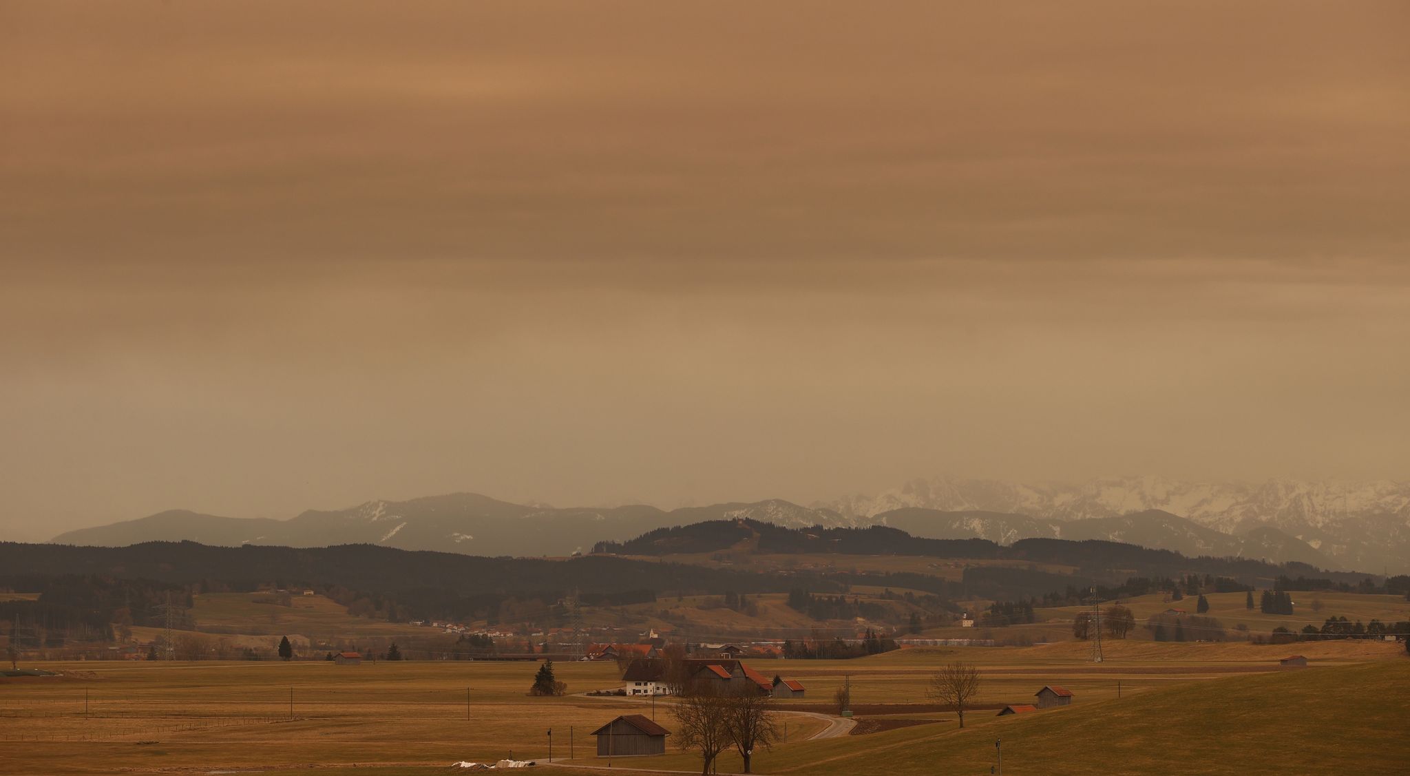 Saharastaub in Süddeutschland
