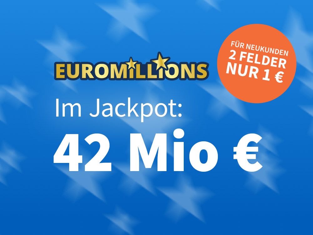 42 Mio. Euro im Jackpot – Jetzt 5€ Rabatt sichern!