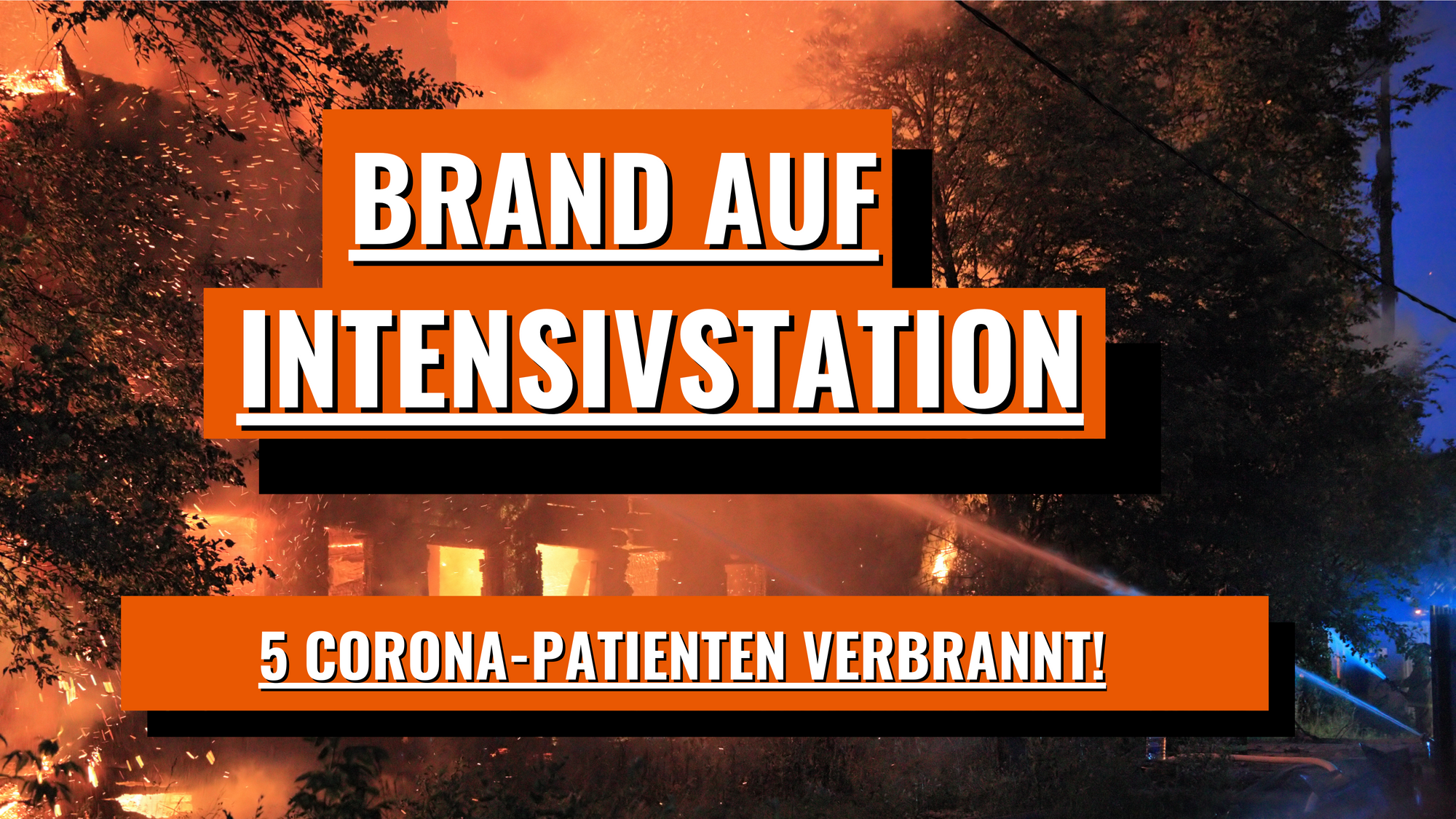 5 Corona-Patienten bei Krankenhaus-Brand gestorben!