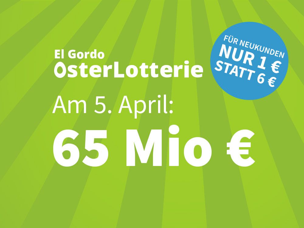 65 Mio Euro winken – jetzt  5€ Rabatt sichern!
