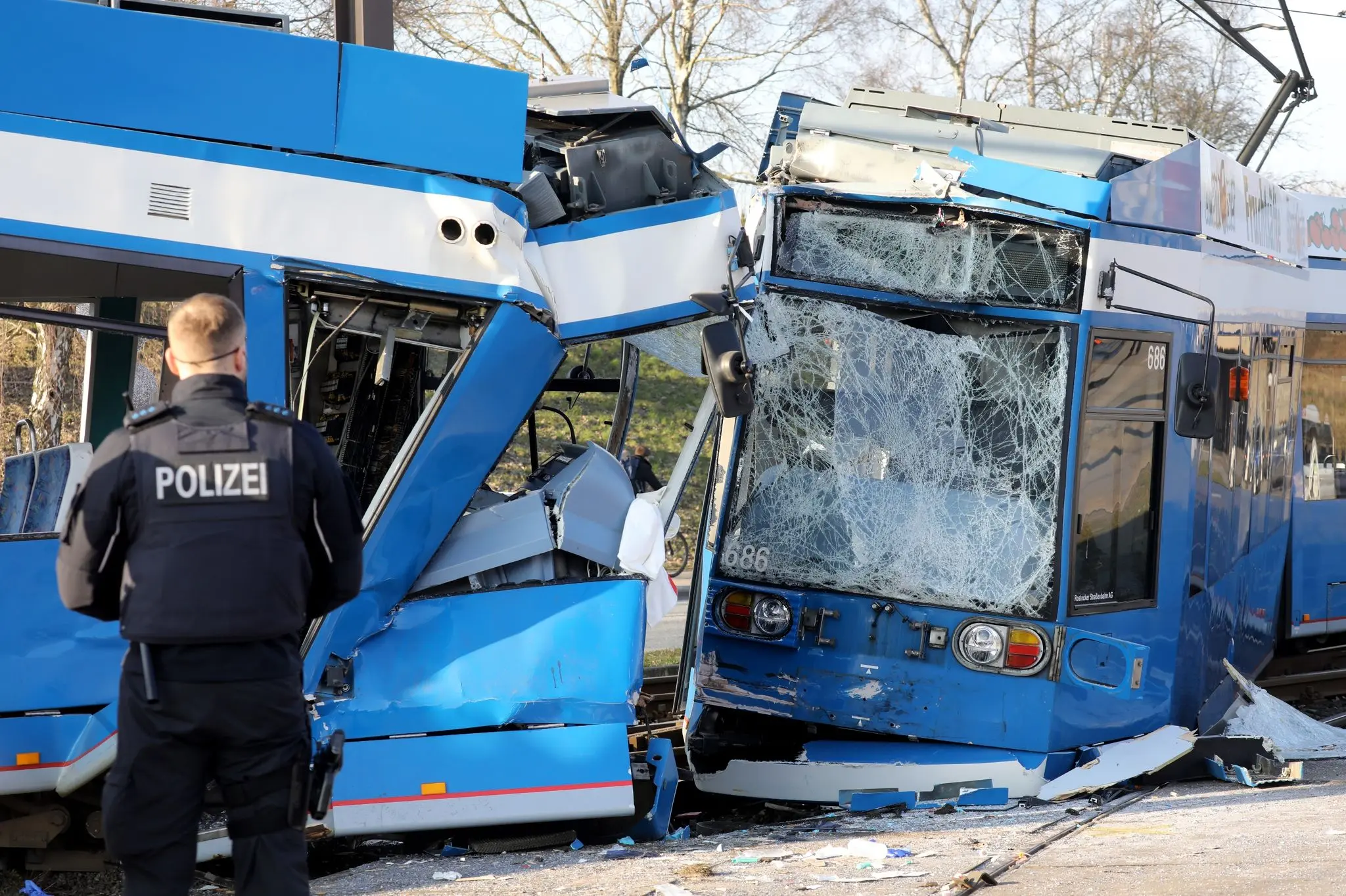 Bahn-Crash in Rostock – 30 Opfer