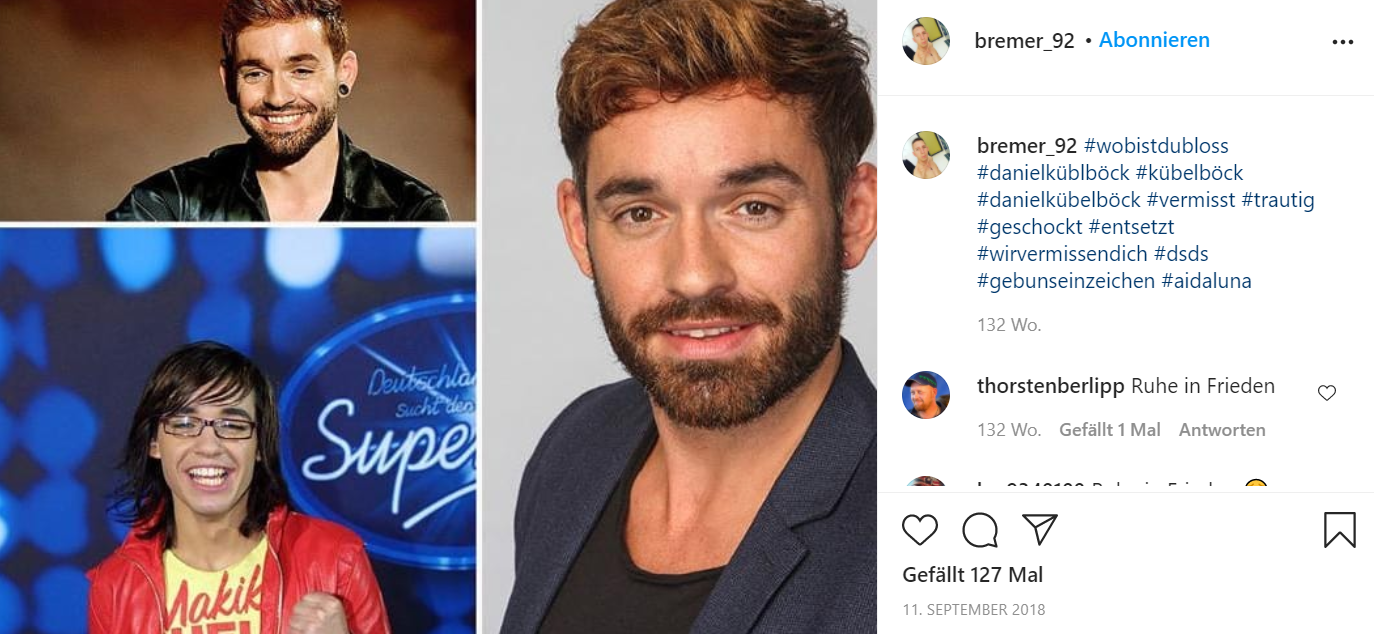 Daniel Küblböck für tot erklärt!