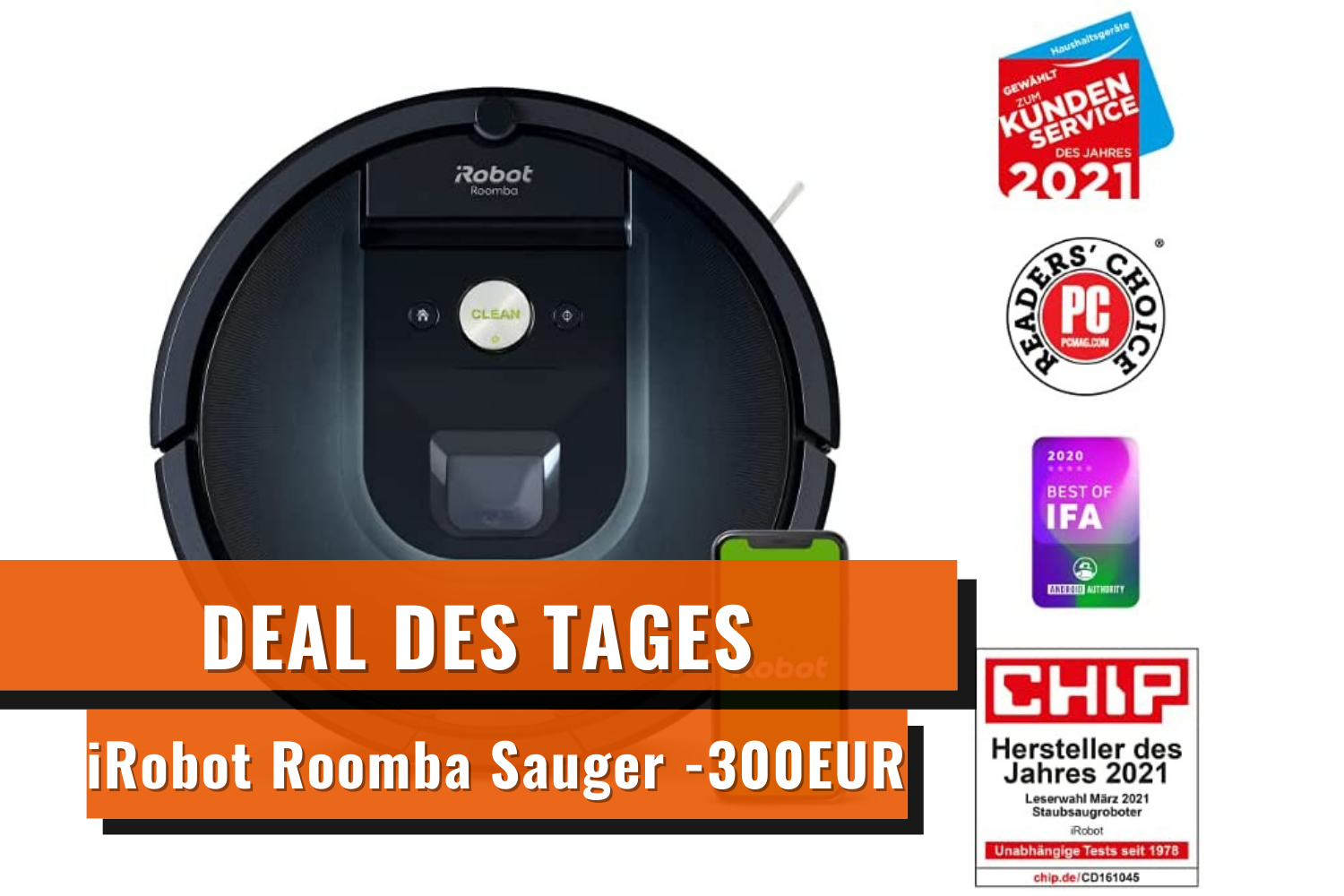 Deal des Tages: iRobot Roomba 981 Saugroboter für nur 378,99€ statt 699€