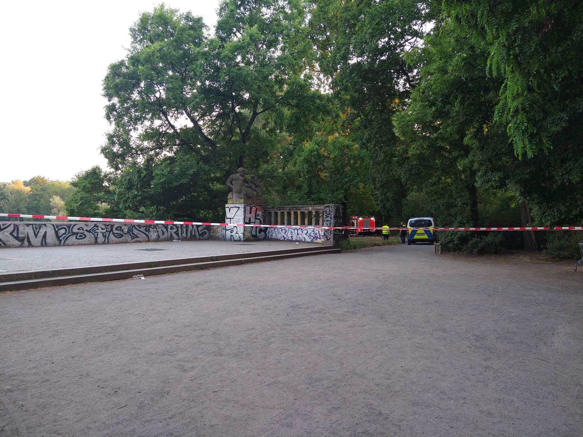 Großeinsatz am Weißensee in Berlin