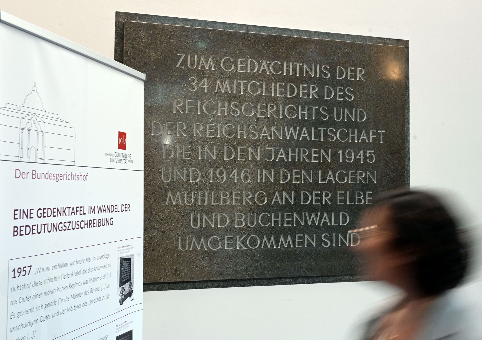 Gedenktafel am BGH würdigt stark belastete NS-Juristen