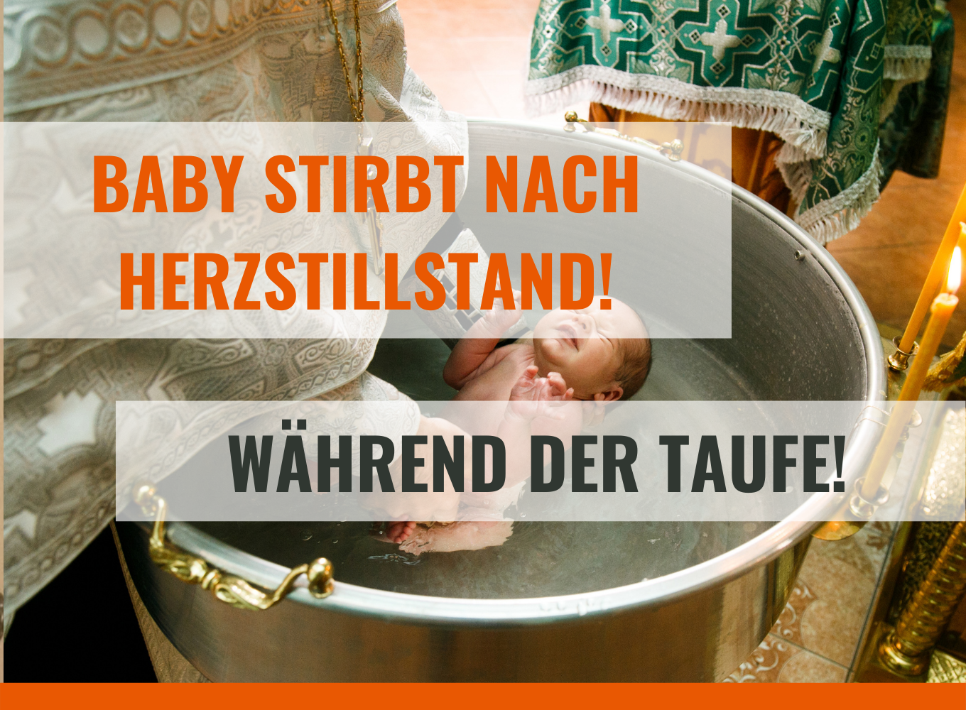 Nach Taufe: Baby erleidet Herzstillstand und stirbt!