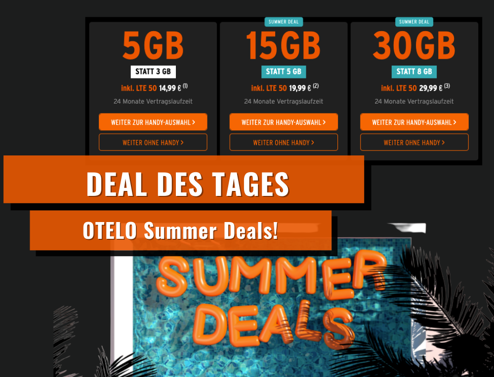 Otelo Summer Deal mit 15GB LTE Allnet Tarif nur 19,99€