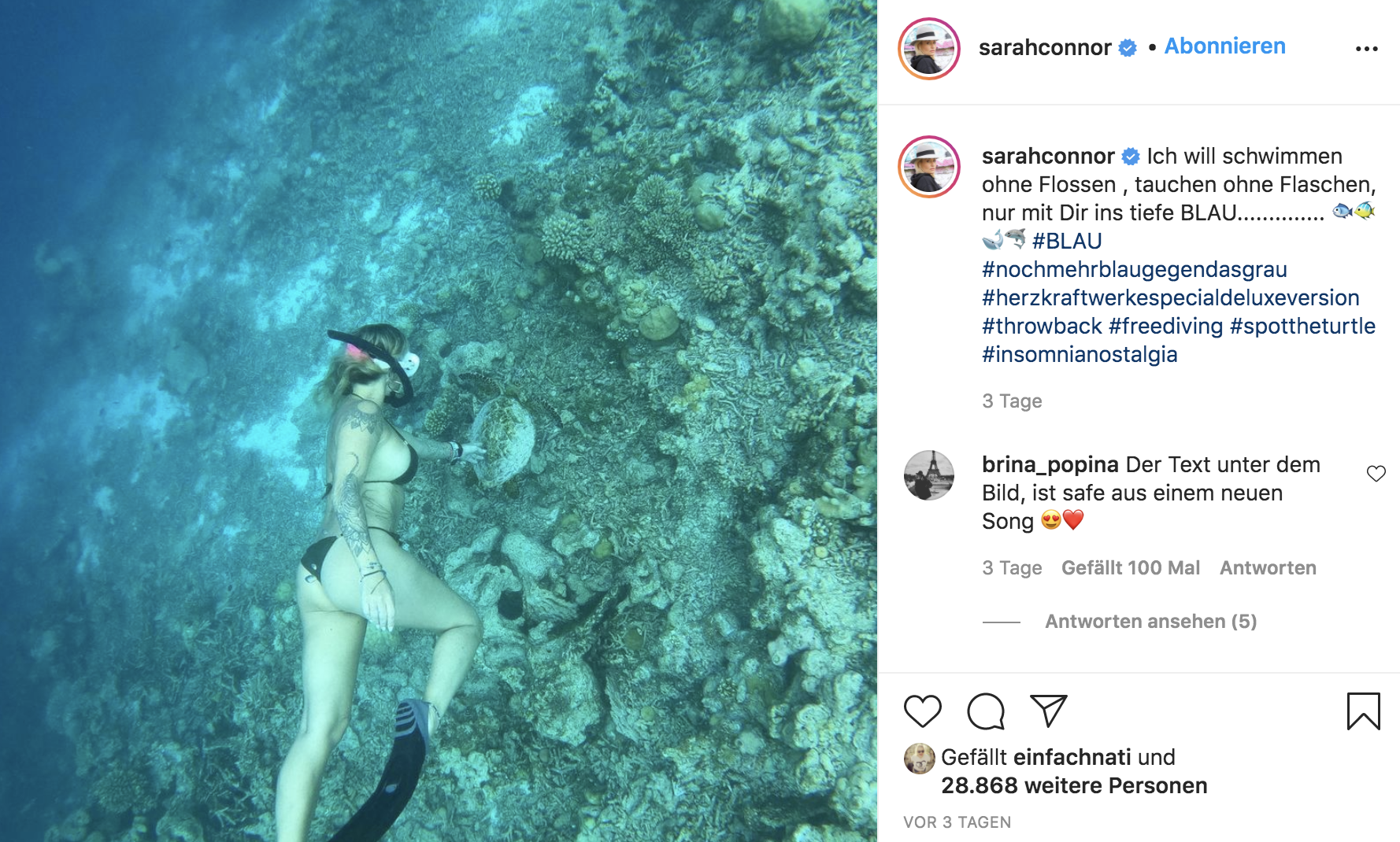 Sarah Connor zeigt heiße Bikini-Fotos