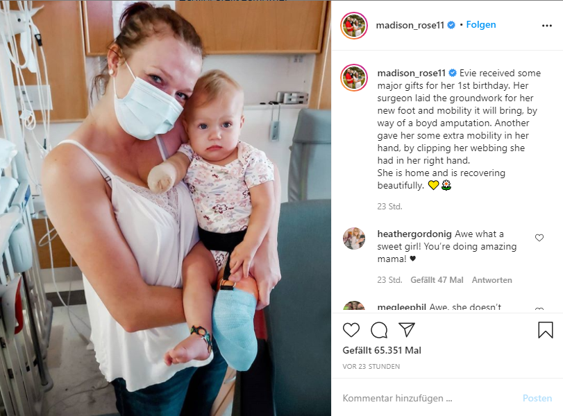 „Sister Wives“-Star Maddie Brush: Tochter Evie (1) Fuß amputiert!