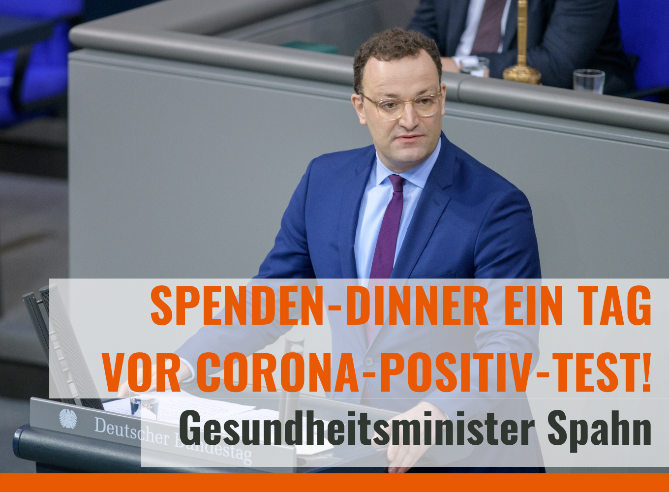 Unfassbar: Spahn bei Spenden-Dinner ein Tag vor Positiv-Test!