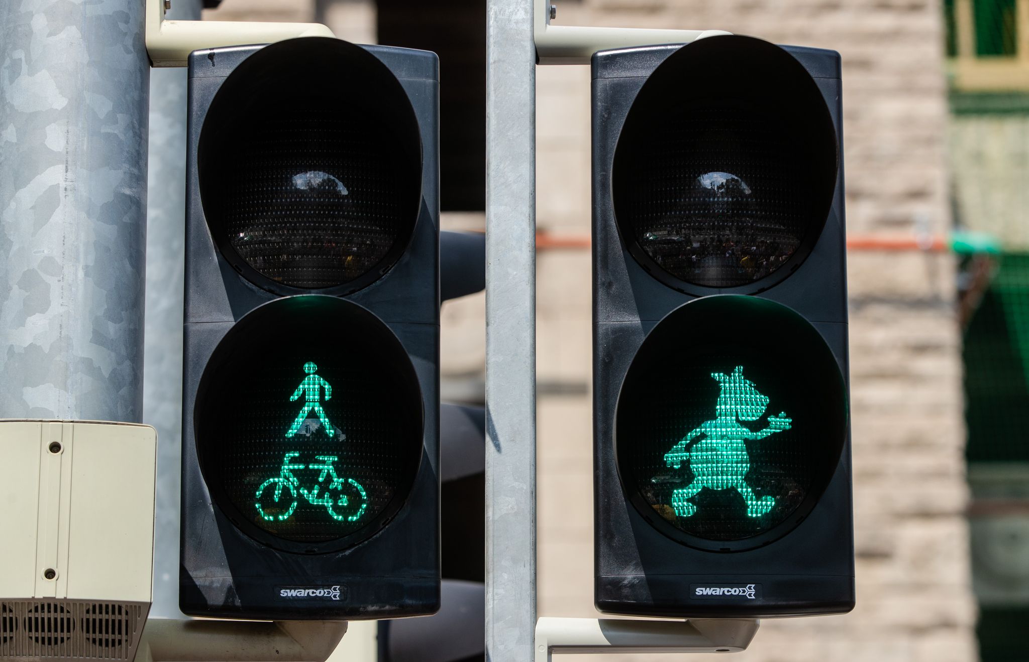 «Äffle» und «Pferdle» an Stuttgarter Fußgängerampel