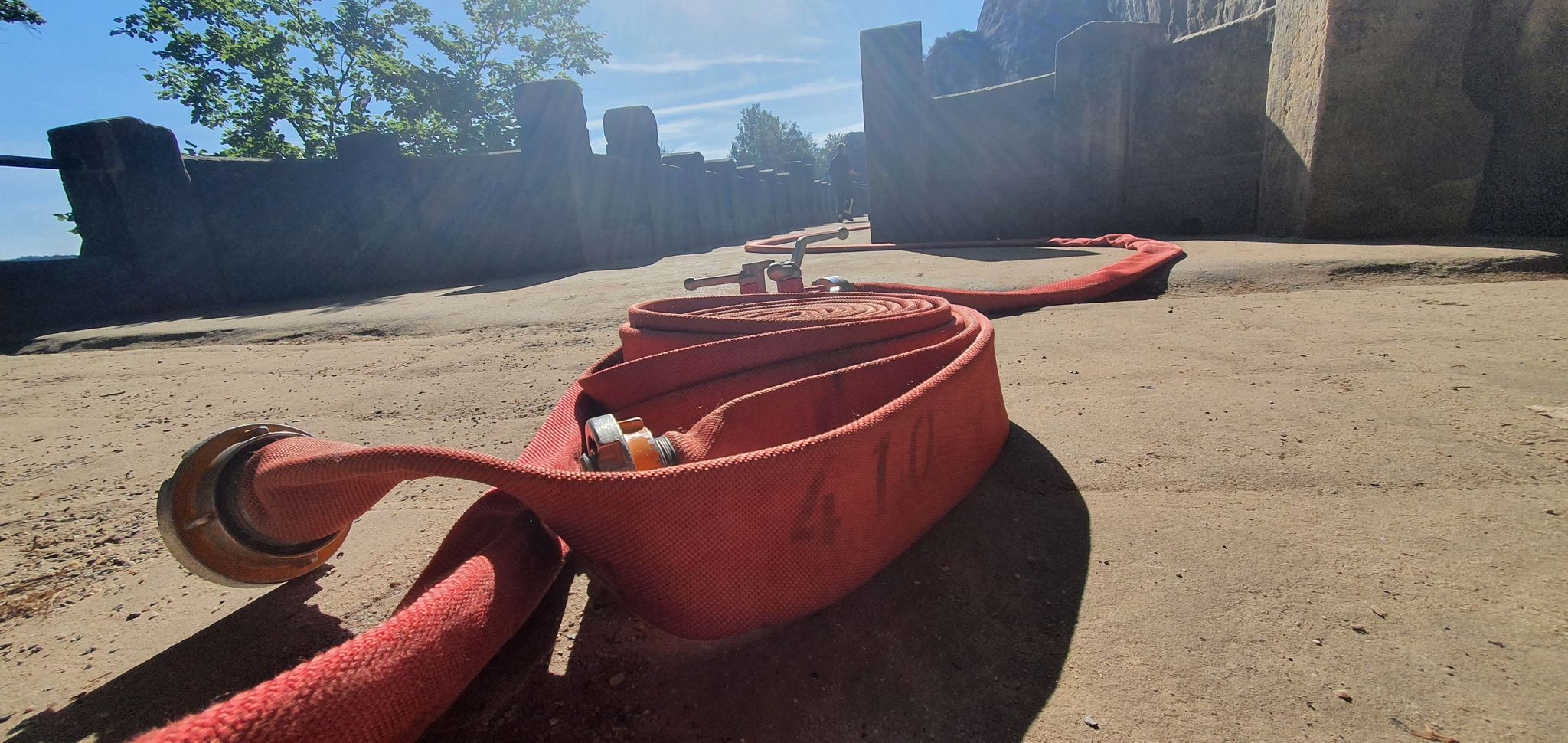 Waldbrand an der Bastei in der Sächsischen Schweiz