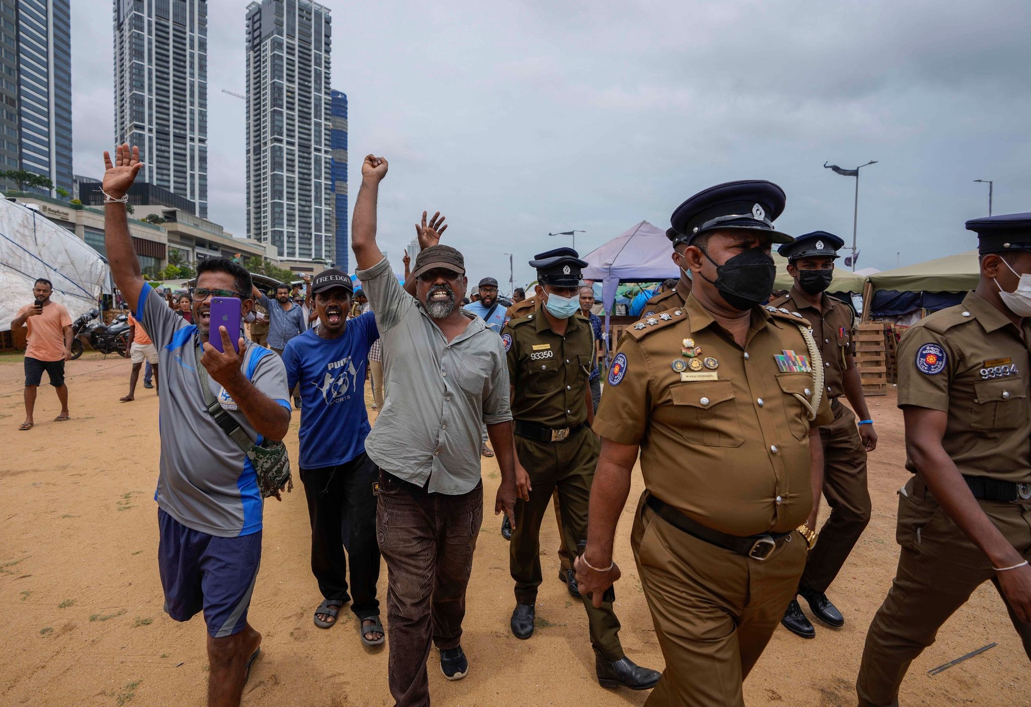 Protest in Sri Lanka gegen Notstand