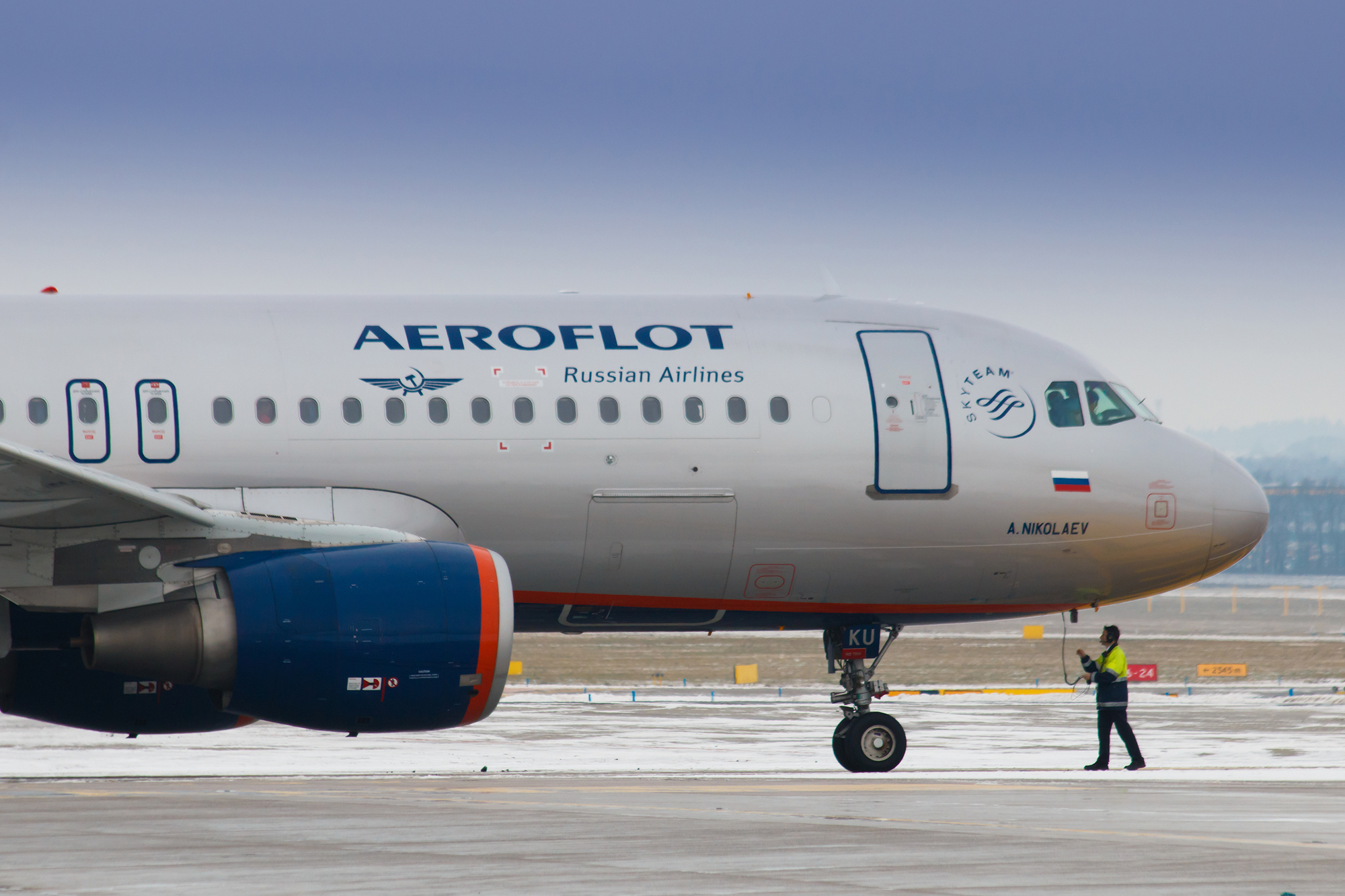 Maschine der Fluglinie Aeroflot