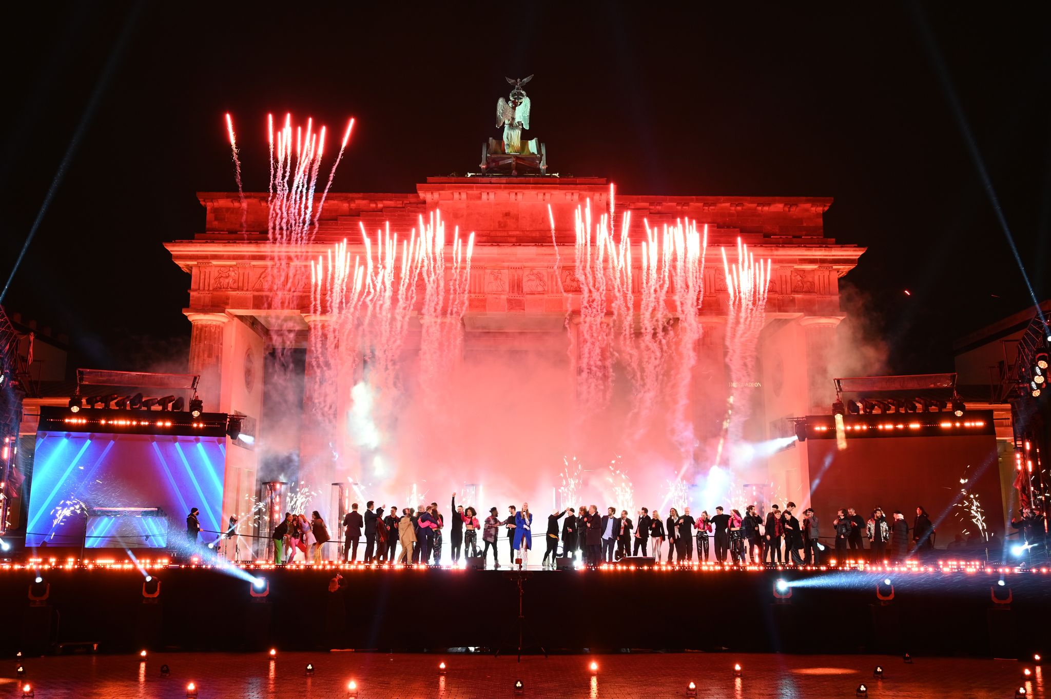 Silvesterfeier 2022 am Brandenburger Tor mit Publikum