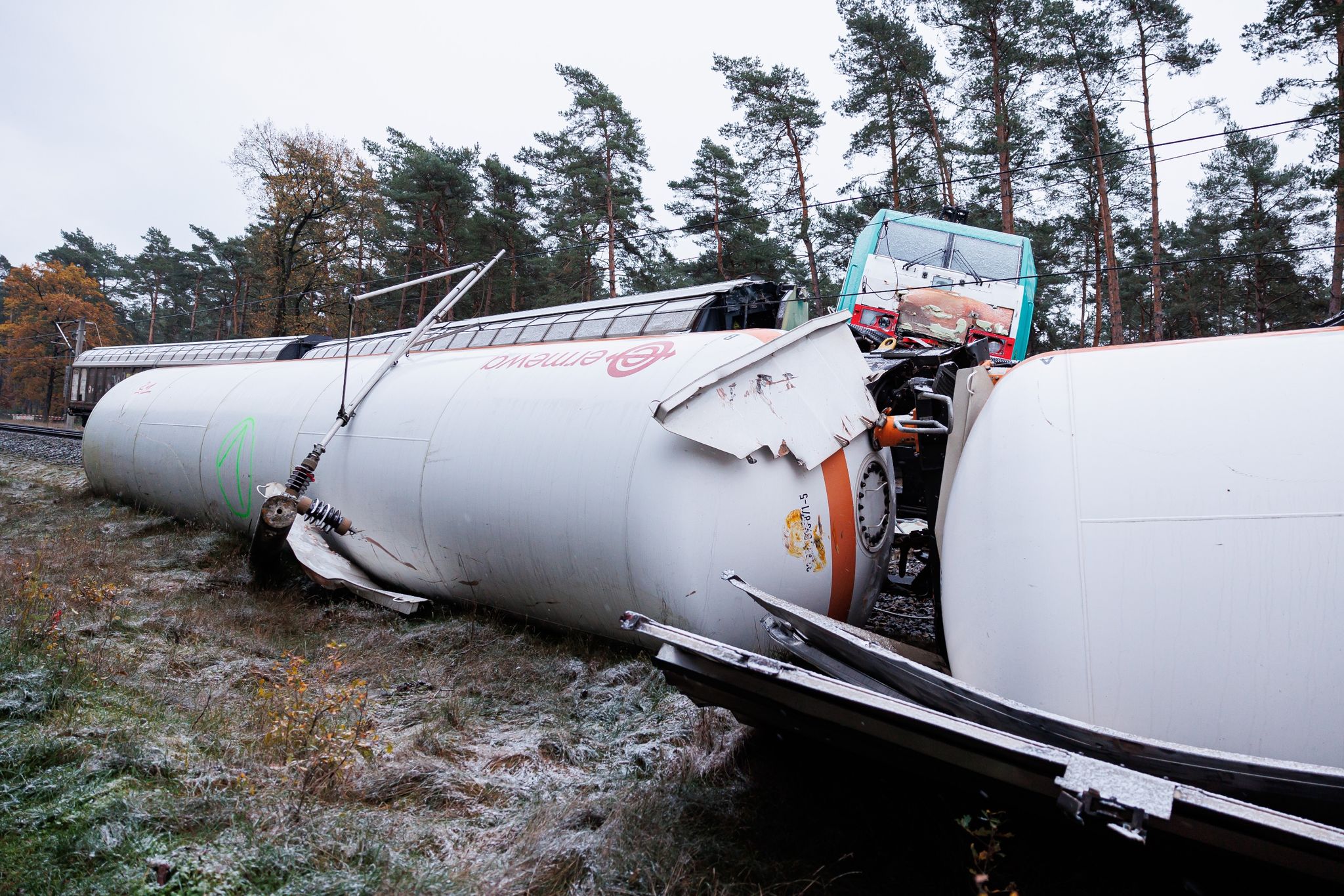 Gas aus verunglückten Waggons abgepumpt