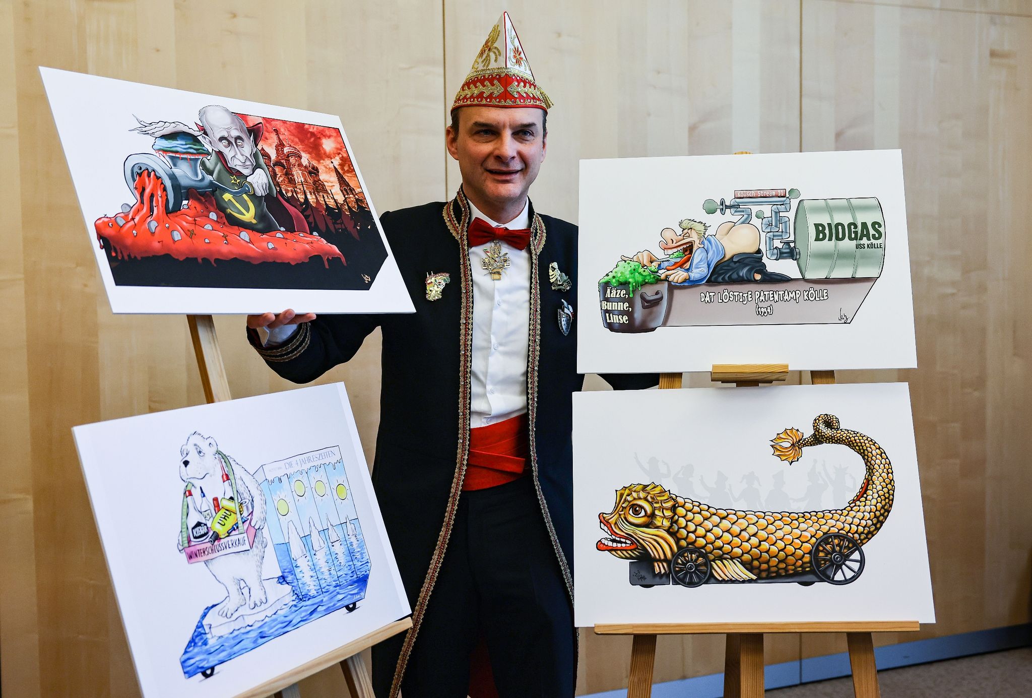 Putin und Klimakrise Themen beim Kölner Rosenmontagszug