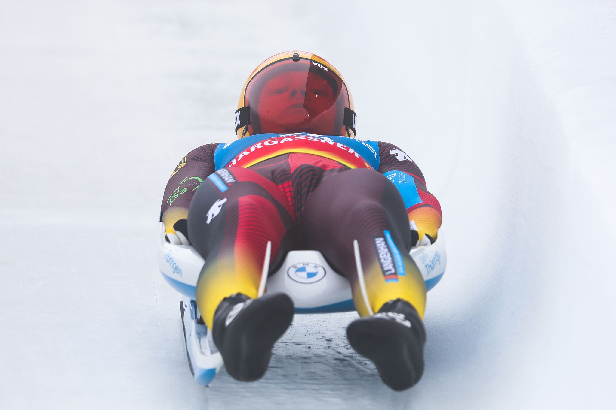 Rodeln: Drei Rennen, drei Siege