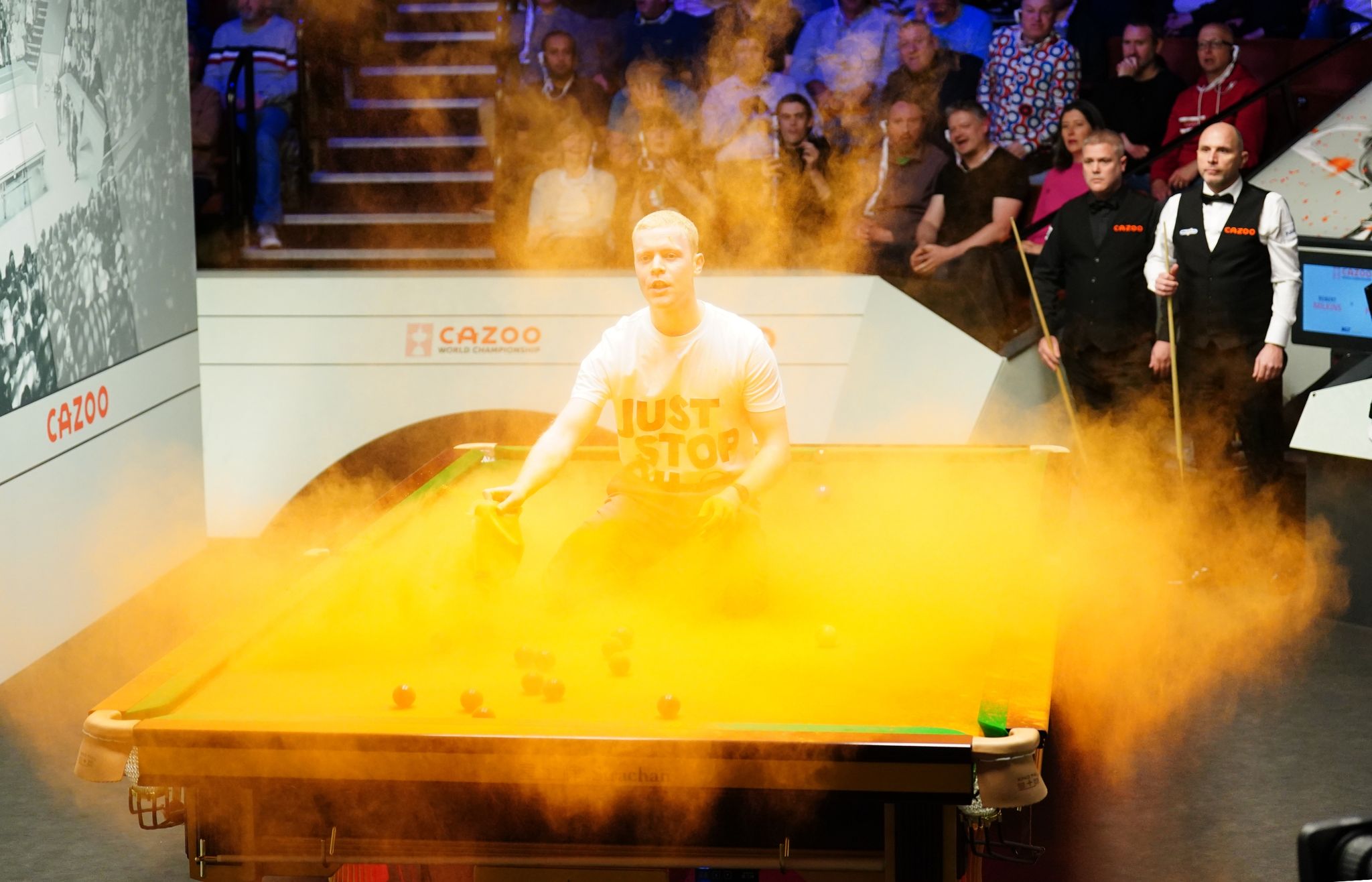 Zwei Festnahmen nach Protest bei Snooker-WM