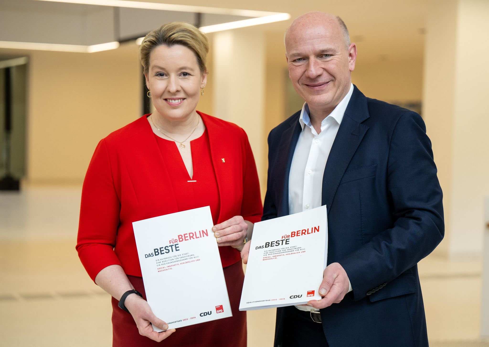 Berlin: CDU und SPD legen Koalitionsvertrag vor