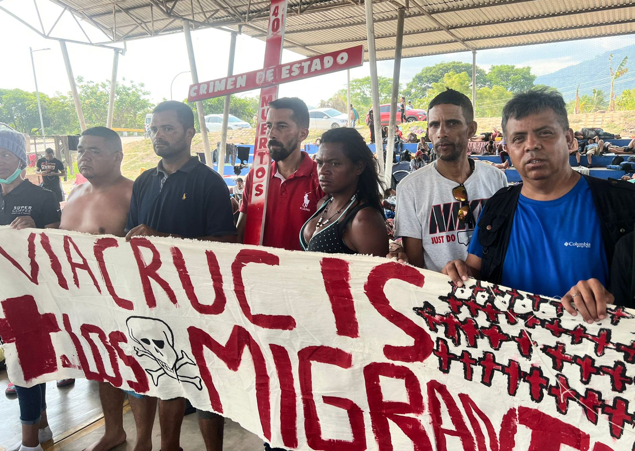 Migranten in Mexiko nähen sich aus Protest Münder zu