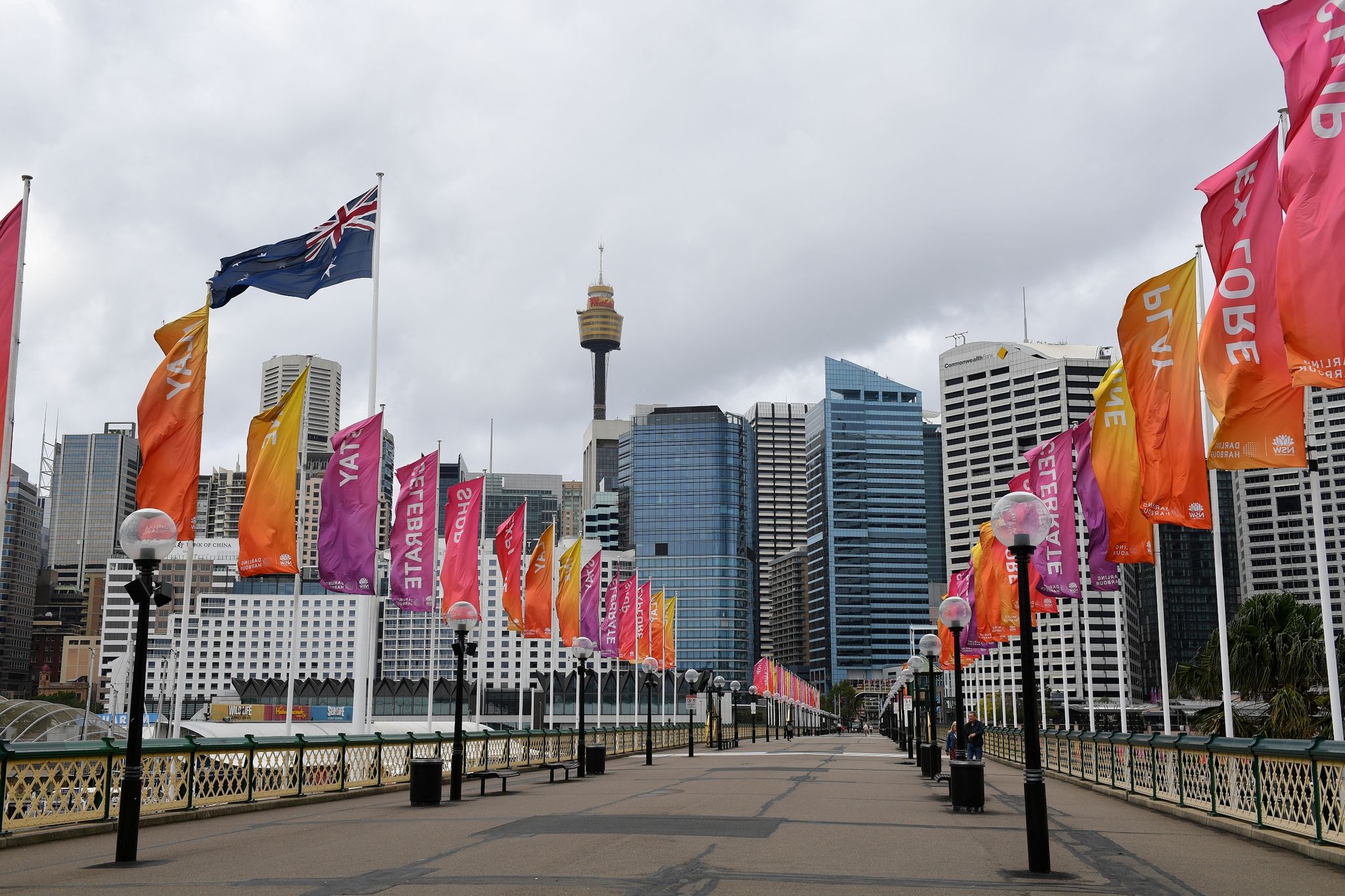 Flammeninferno im historischen Zentrum von Sydney