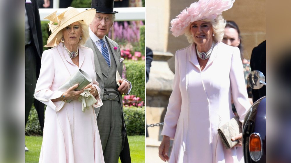 Königin Camilla recycelt Kleid von Harry und Meghans Hochzeit