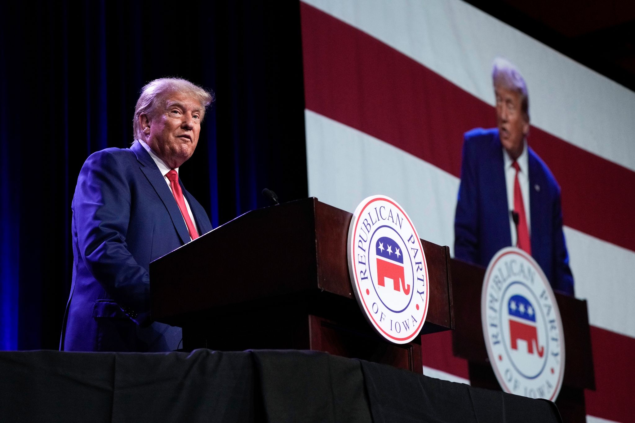 Trump spricht bei Wahlkampfveranstaltung in Iowa