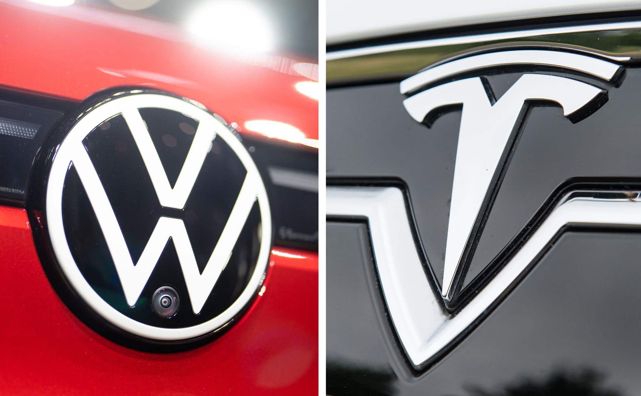VW bei Elektroautos im Inland noch hinter Tesla