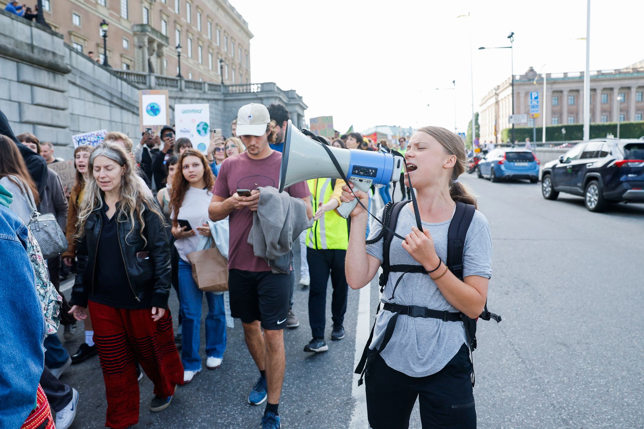 Tausende protestieren mit Greta Thunberg in Stockholm