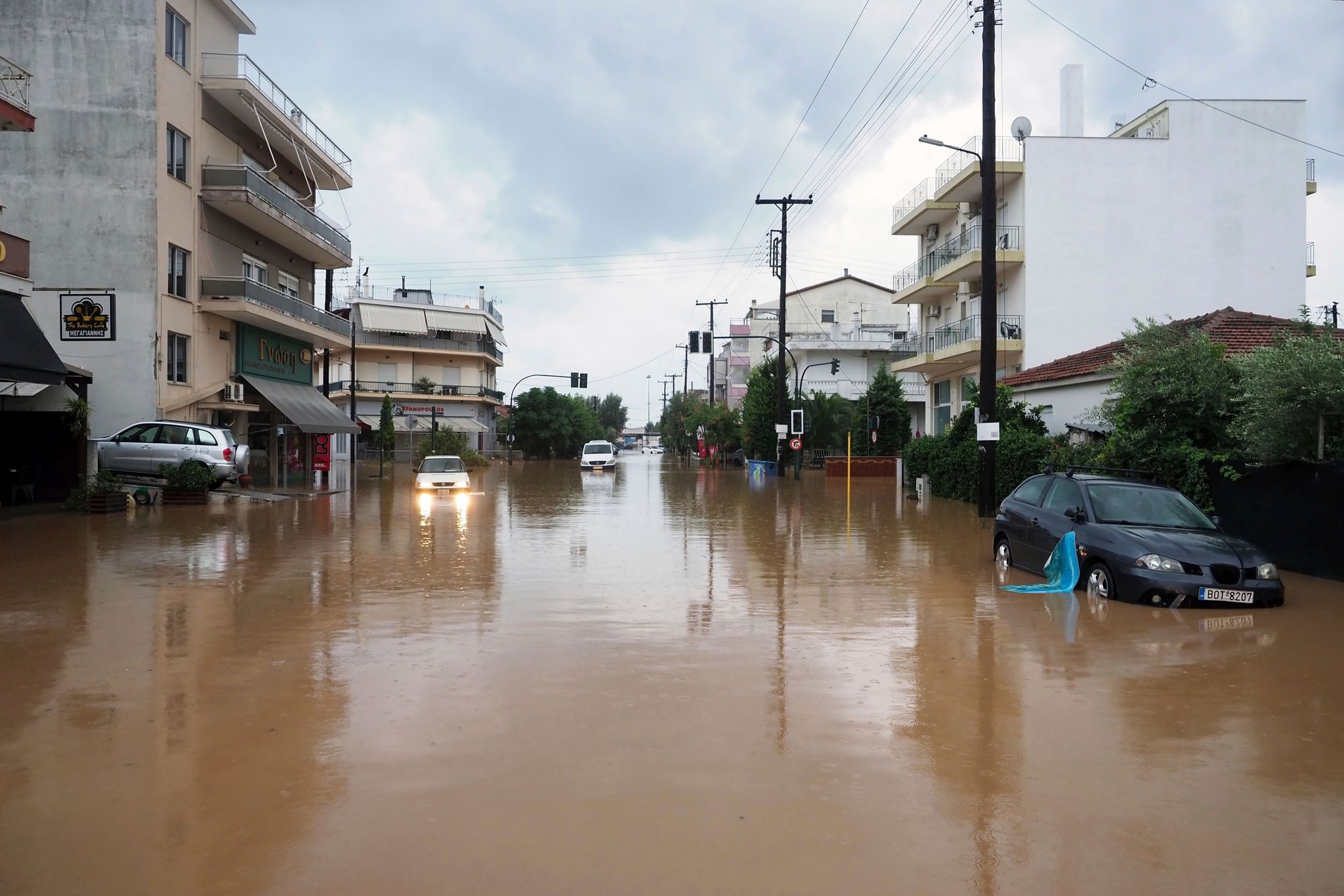 Griechische Stadt Volos nach Unwetter erneut unter Wasser