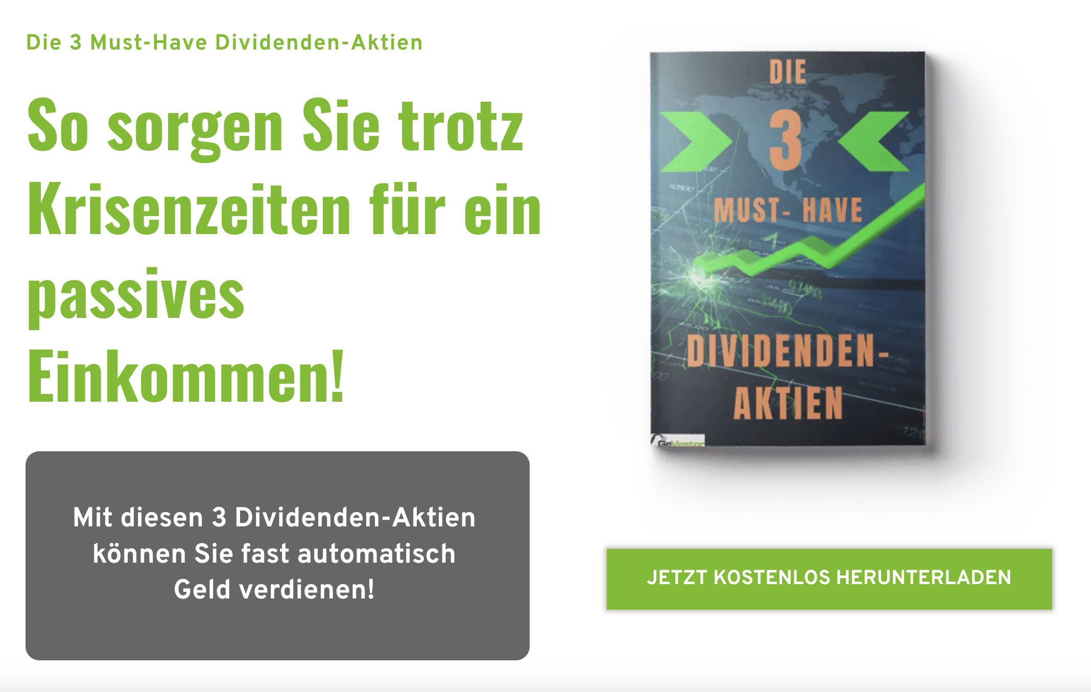 So sorgen Sie trotz Krisenzeiten für ein passives Einkommen!