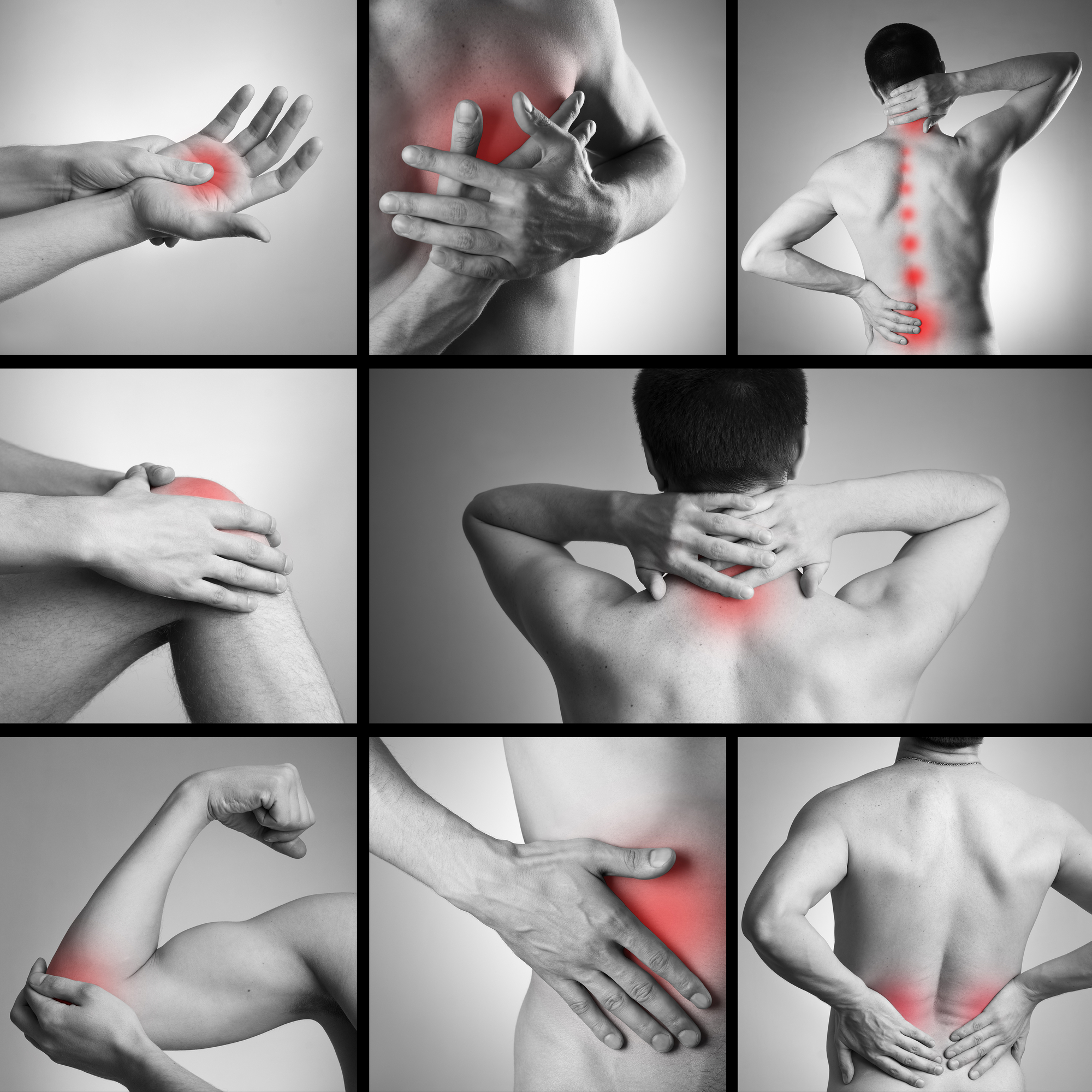 Schmerzregionen am Körper - Schmerzen in Gelenken durch Arthrose