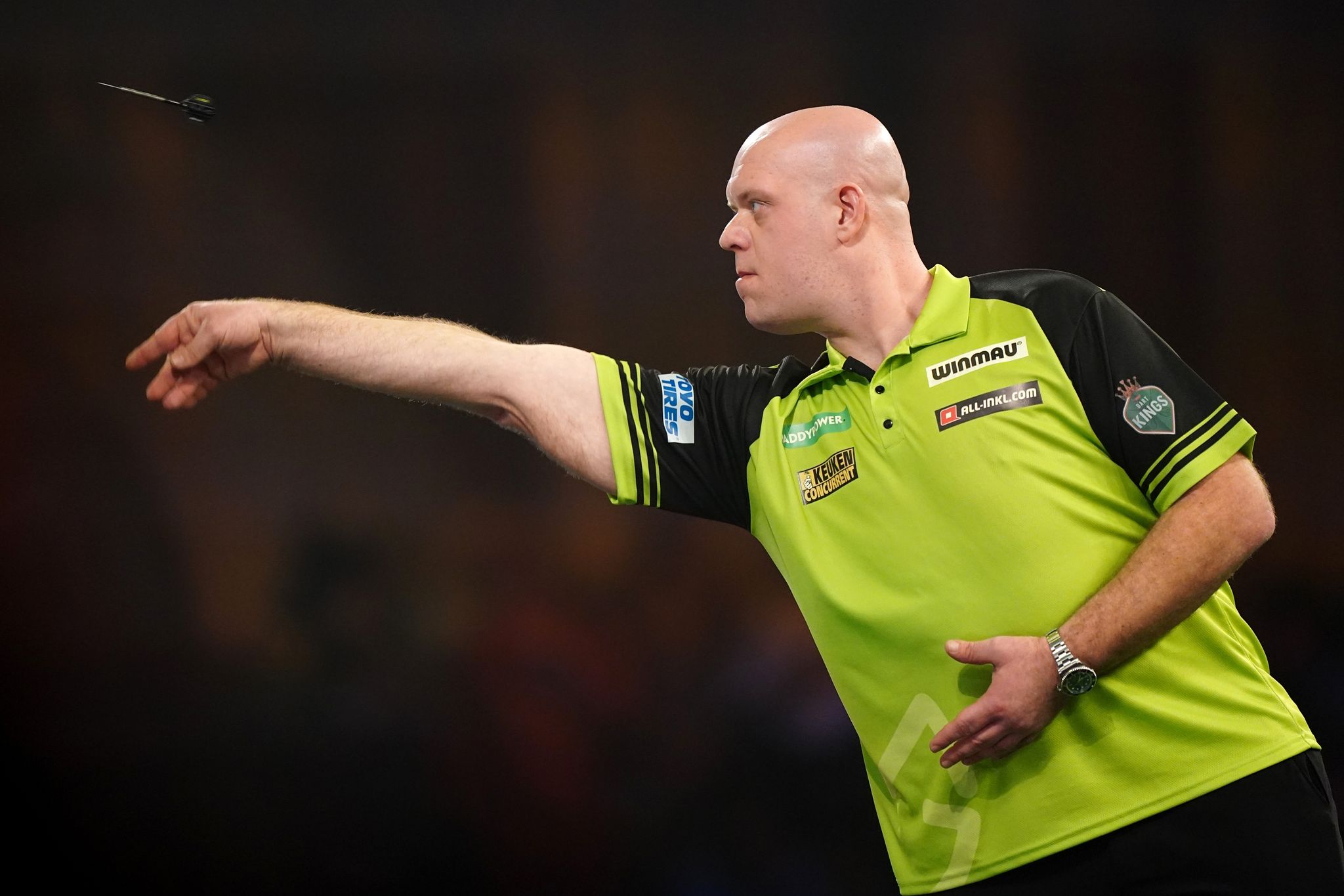 Van Gerwen meistert Darts-Prüfung: 4:0 gegen Bunting