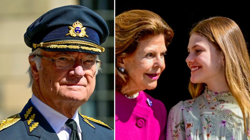 Estelle und Königin Silvia stehlen König Carl XVI. Gustaf die Show