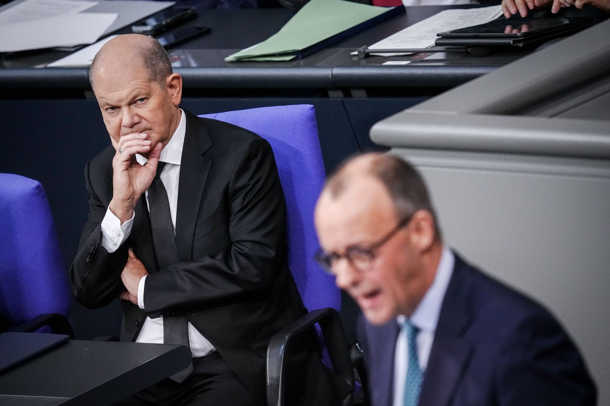 Scholz hätte gern Merz als Unions-Kanzlerkandidat