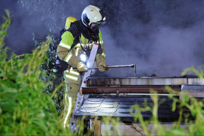 Dresden: Brand einer Gartenlaube