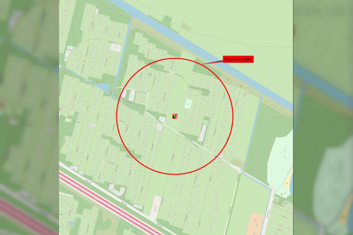 Sprengung einer Weltkriegsbombe