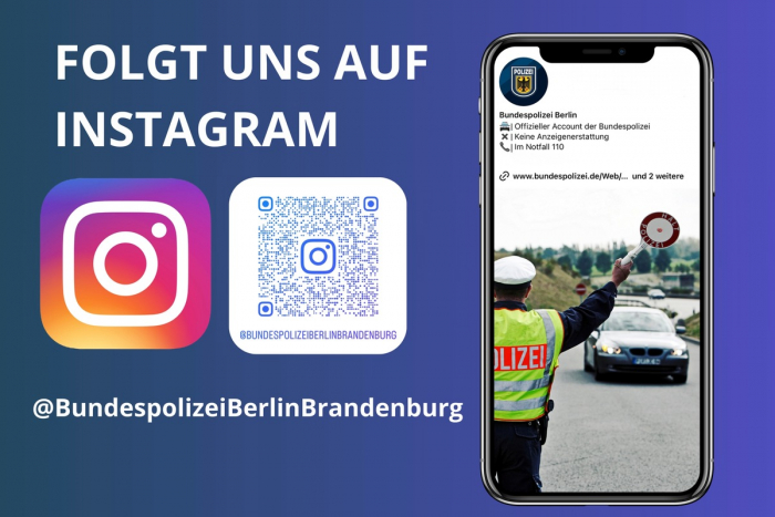 Neuer Instagram-Account der Bundespolizei Berlin und Brandenburg