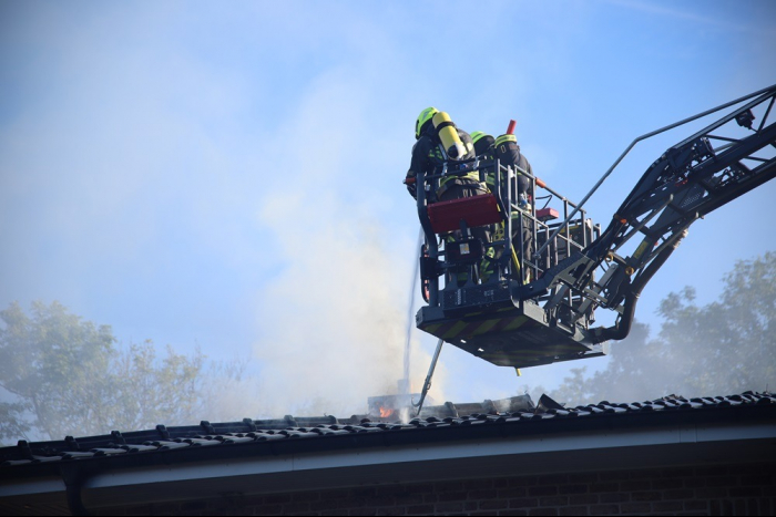 Damsdorf: Dachstuhlbrand Einfamilienhaus