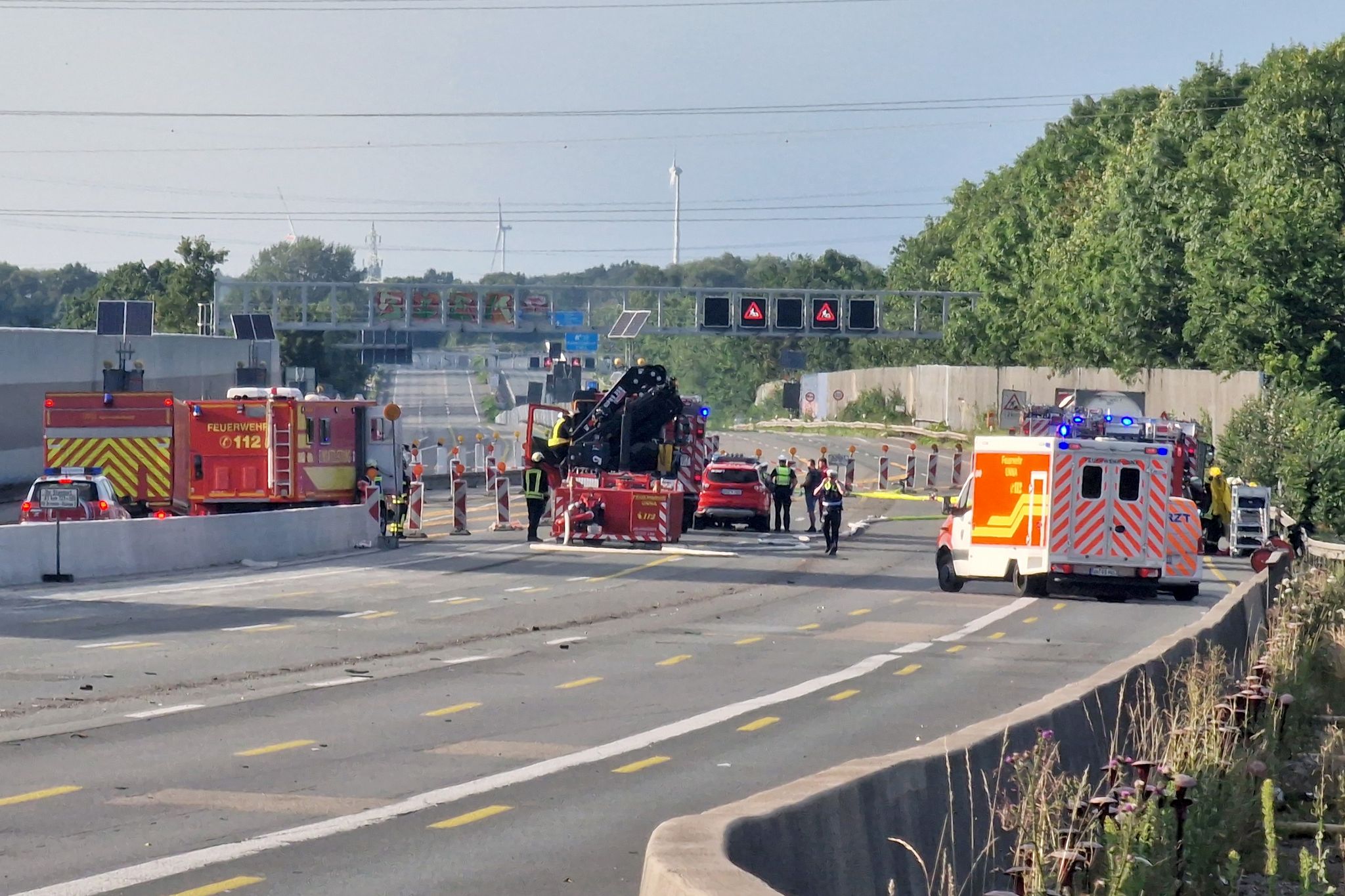 Vielbefahrene A1 bei Unna bleibt weiter voll gesperrt