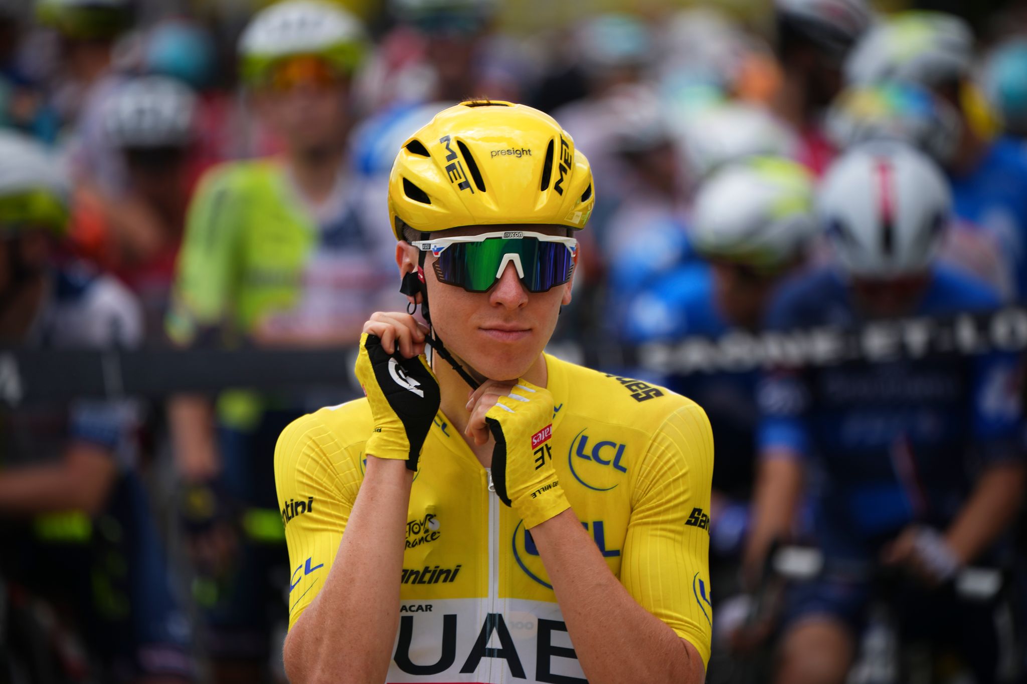 Tadej Pogacar sieht Evenepoel als Favoriten für das Zeitfahren