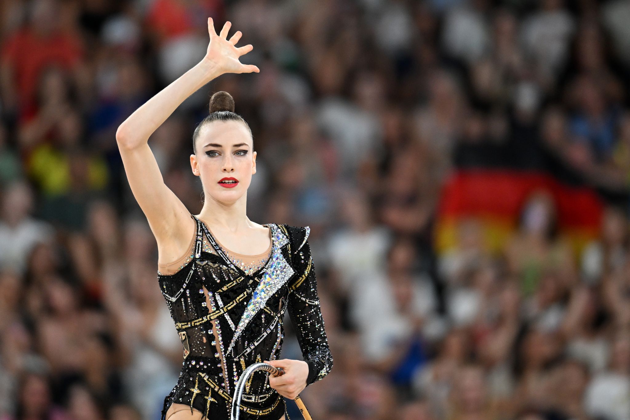 Für Geschichtsbücher: Varfolomeev Gymnastik-Olympiasiegerin