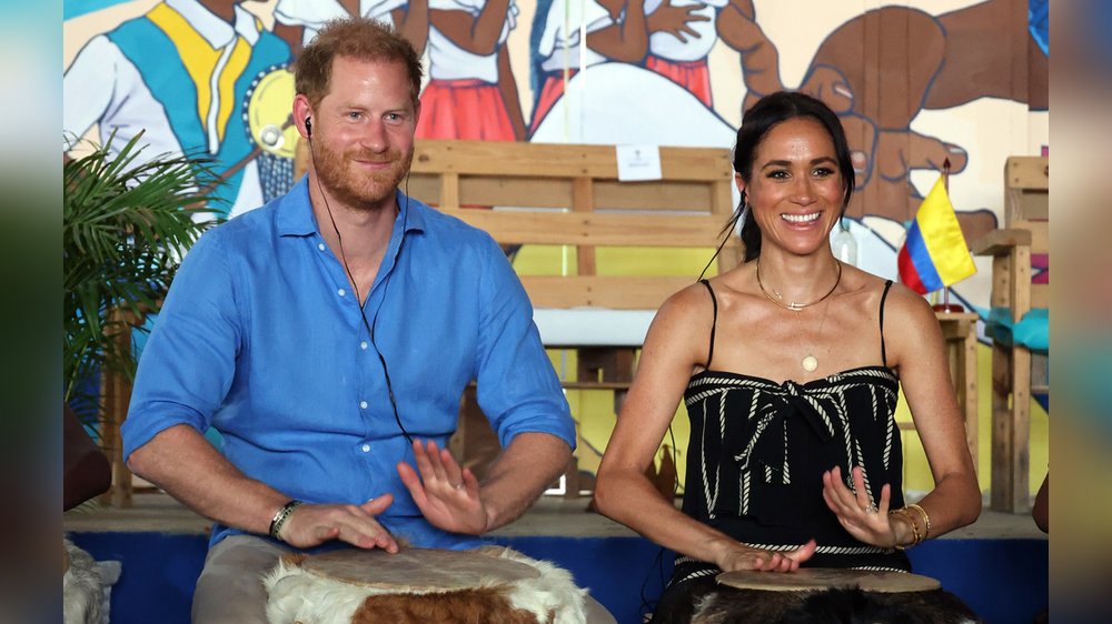 Prinz Harry und Meghan erkunden Kolumbiens Trommelkunst