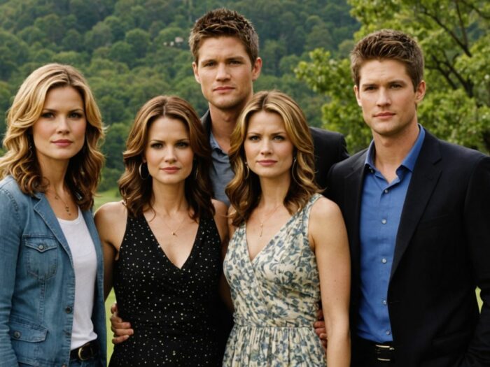 Originalbesetzung von One Tree Hill im Freien