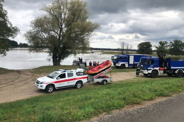 Eisenhüttenstadt: THW unterstützt beim Oderhochwasser