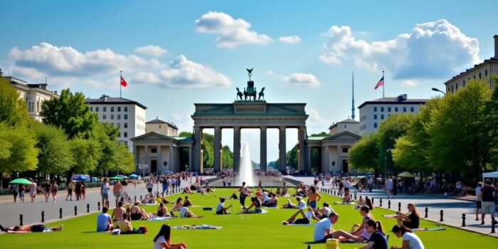 Menschen genießen Aktivitäten im Freien in Berlin