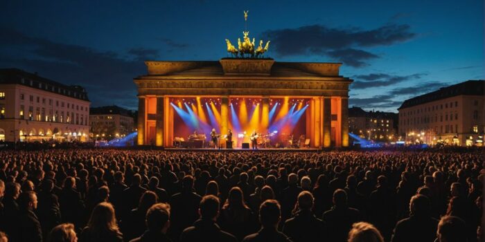 Konzertszene in Berlin mit großer Menschenmenge