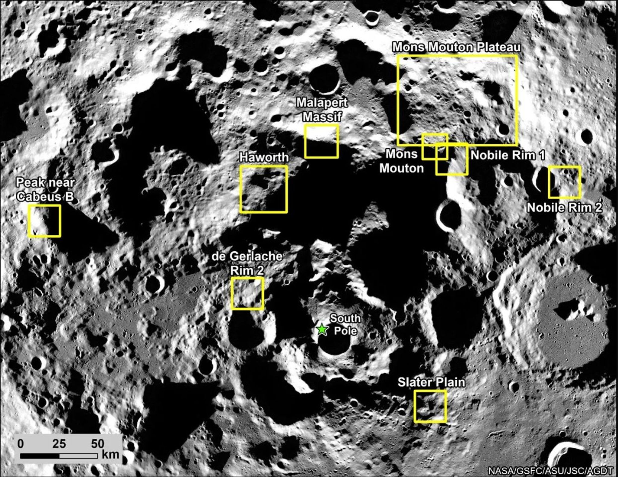 Neun Optionen: Nasa legt potenzielle Mond-Landestellen fest