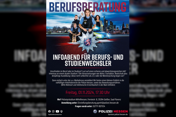 Gießen: Infoabend für Berufs- und Studienwechsler sowie Oberstufenschülerinnen und Schüler